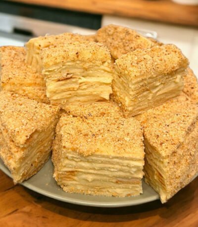 “Napoleon” cake with custard cream